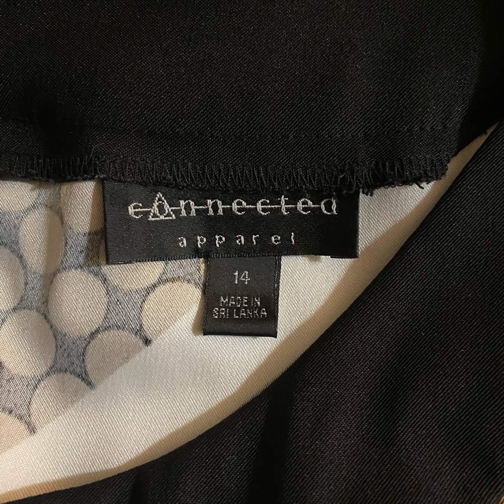 3/$20 Connected Apparel Black and Brown Sheath Dress 14 - Picture 3 of 4